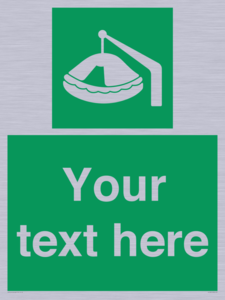 Custom sign Safe condition Davit-launched liferaft